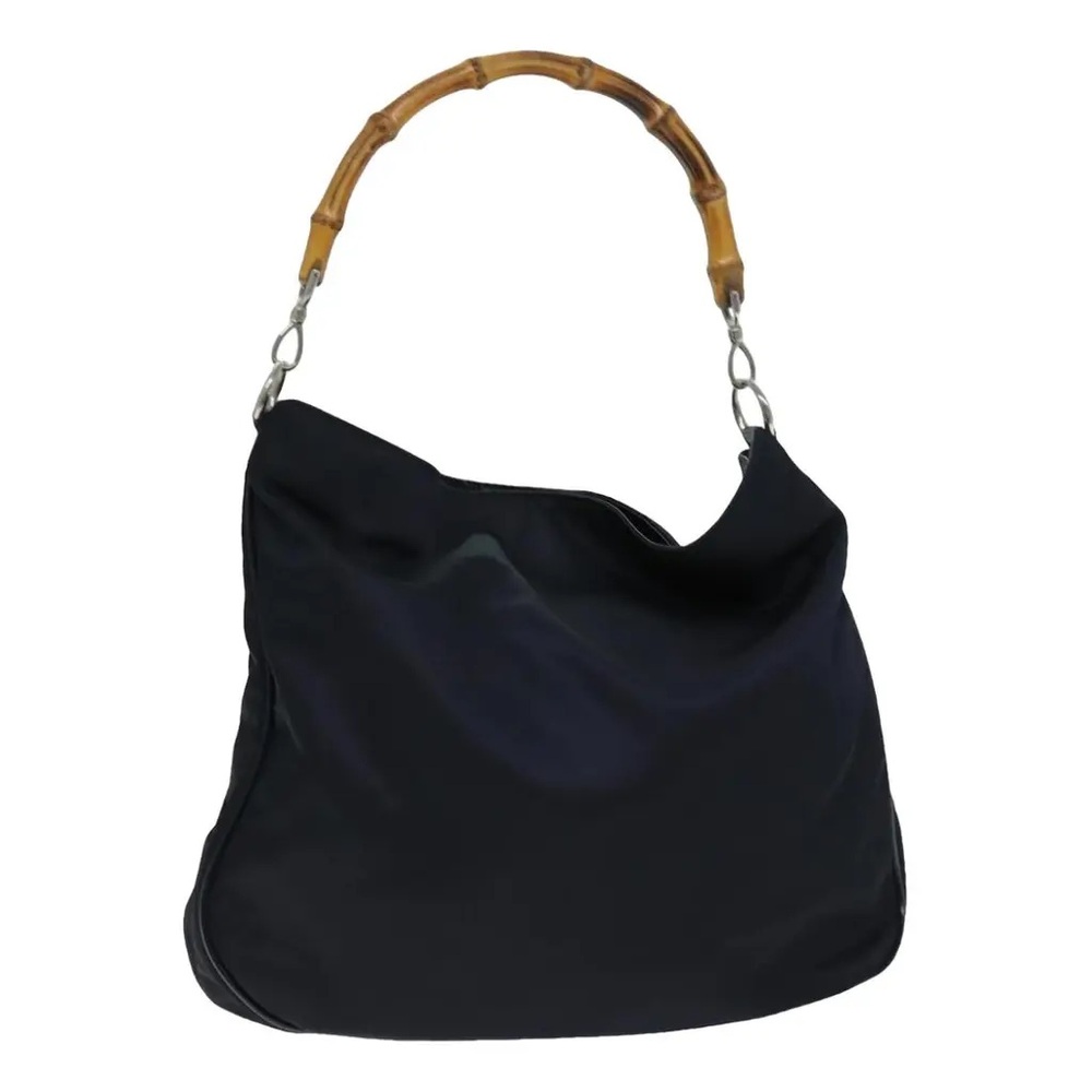 Gucci Bamboo Handle Nylon Purse